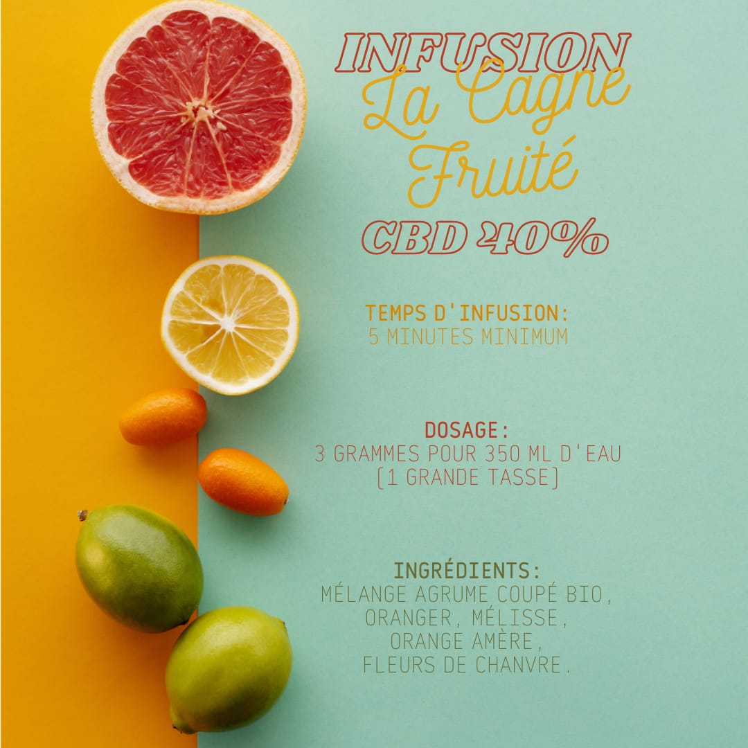 Infusion 40% CBD Bio - La Cagne Fruité